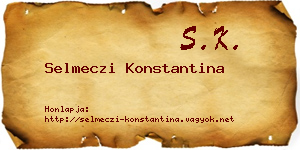 Selmeczi Konstantina névjegykártya